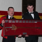 Subaltern Sword being presented to 2Lt Townsend-Carter by LCol Parkinson