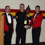 Einarson Trophy being presented to Sgt Gillis by CWO Yuile, LCol Parkinson