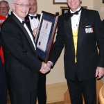 LCol (Retd) David Morkem receives a Commendation from Col Hutchings for his contributions to the success of the sesquicentennial.
