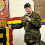 Commanding Officer LCol James McKay explains the time capsules that will be placed in each Mess before they were sealed only to be opened in 2028, 2063, and 2113 (Jr. Ranks, Sgts, and Officers’ Mess respectively).